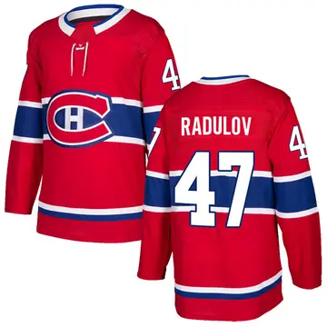 Men's Alexander Radulov Montreal Canadiens ＃47 Authentic Red Home Jersey
