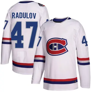 Men's Alexander Radulov Montreal Canadiens ＃47 Authentic White 2017 100 Classic Jersey