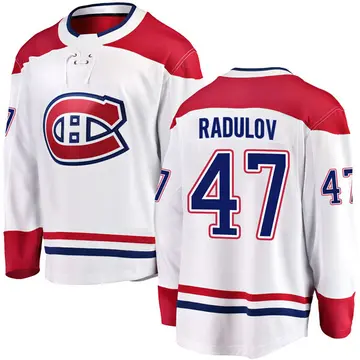 Men's Alexander Radulov Montreal Canadiens ＃47 Breakaway White Away Jersey