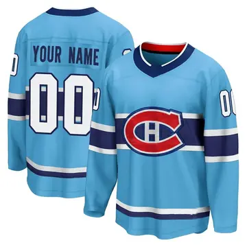 Men's Custom Montreal Canadiens ＃00 Breakaway Light Blue Special Edition 2.0 Jersey
