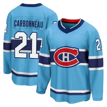Men's Guy Carbonneau Montreal Canadiens ＃21 Breakaway Light Blue Special Edition 2.0 Jersey