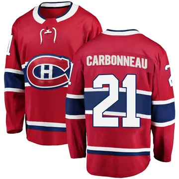 Men's Guy Carbonneau Montreal Canadiens ＃21 Breakaway Red Home Jersey