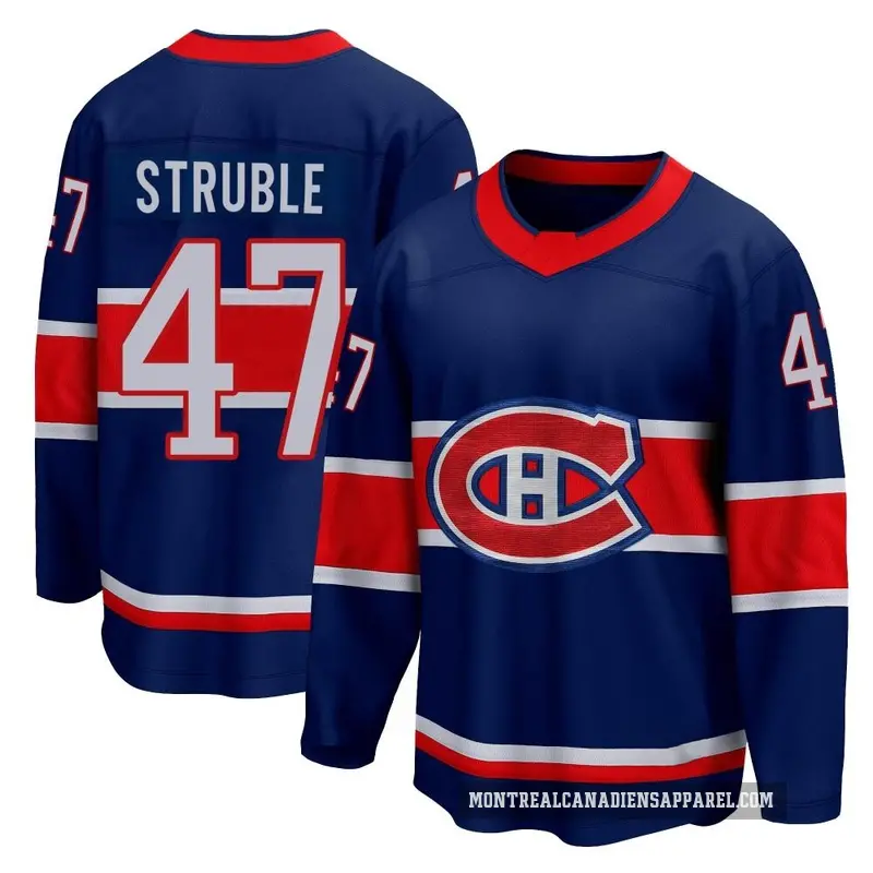 Men's Jayden Struble Montreal Canadiens ＃47 Breakaway Blue 2020/21 Special Edition Jersey