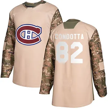 Men's Lucas Condotta Montreal Canadiens ＃82 Authentic Camo Veterans Day Practice Jersey