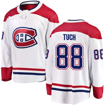 Men's Luke Tuch Montreal Canadiens ＃88 Breakaway White Away Jersey