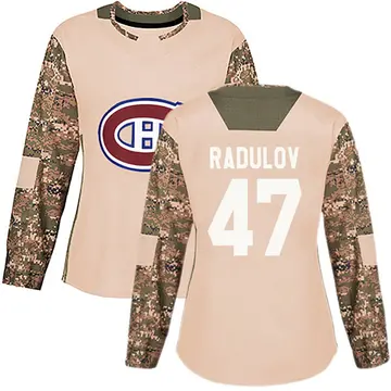 Women's Alexander Radulov Montreal Canadiens ＃47 Authentic Camo Veterans Day Practice Jersey