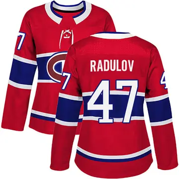 Women's Alexander Radulov Montreal Canadiens ＃47 Authentic Red Home Jersey