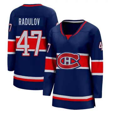 Women's Alexander Radulov Montreal Canadiens ＃47 Breakaway Blue 2020/21 Special Edition Jersey
