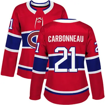 Women's Guy Carbonneau Montreal Canadiens ＃21 Authentic Red Home Jersey