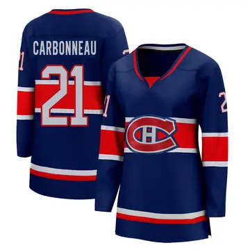 Women's Guy Carbonneau Montreal Canadiens ＃21 Breakaway Blue 2020/21 Special Edition Jersey