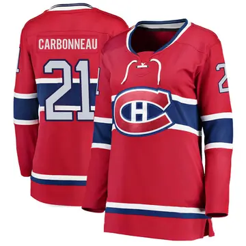 Women's Guy Carbonneau Montreal Canadiens ＃21 Breakaway Red Home Jersey