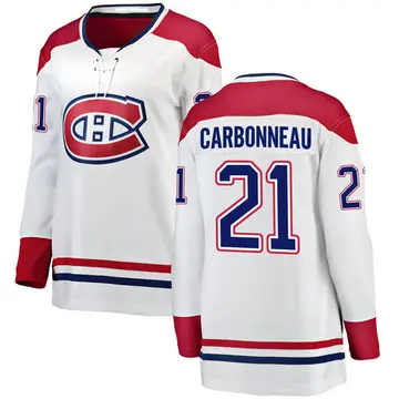 Women's Guy Carbonneau Montreal Canadiens ＃21 Breakaway White Away Jersey