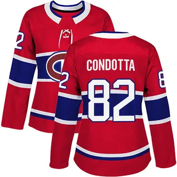 Women's Lucas Condotta Montreal Canadiens ＃82 Authentic Red Home Jersey