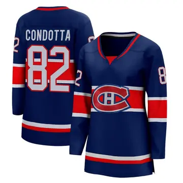 Women's Lucas Condotta Montreal Canadiens ＃82 Breakaway Blue 2020/21 Special Edition Jersey