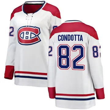 Women's Lucas Condotta Montreal Canadiens ＃82 Breakaway White Away Jersey