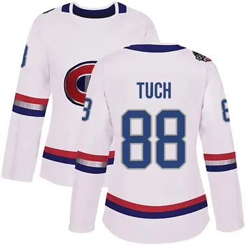 Women's Luke Tuch Montreal Canadiens ＃88 Authentic White 2017 100 Classic Jersey