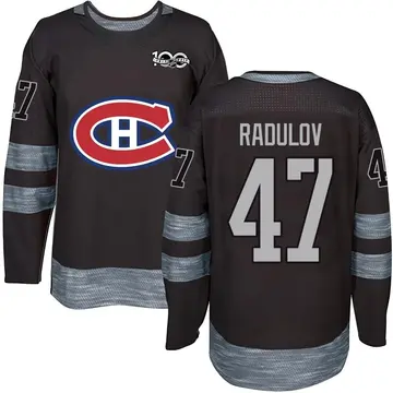 Youth Alexander Radulov Montreal Canadiens ＃47 Authentic Black 1917-2017 100th Anniversary Jersey