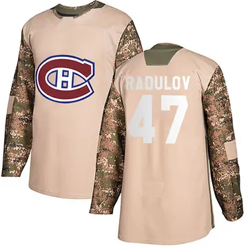 Youth Alexander Radulov Montreal Canadiens ＃47 Authentic Camo Veterans Day Practice Jersey
