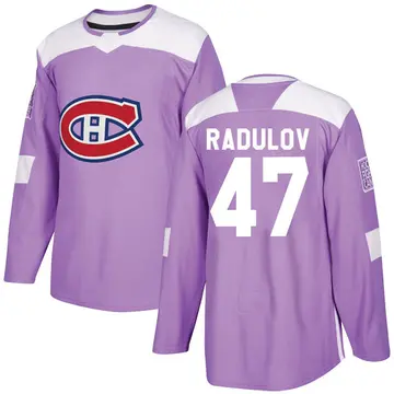 Youth Alexander Radulov Montreal Canadiens ＃47 Authentic Purple Fights Cancer Practice Jersey