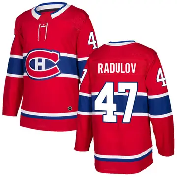 Youth Alexander Radulov Montreal Canadiens ＃47 Authentic Red Home Jersey