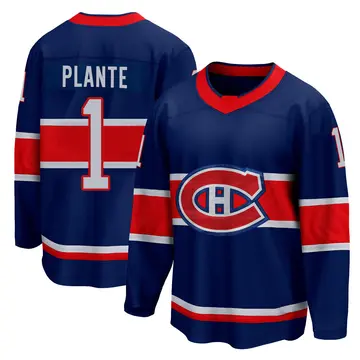 Youth Jacques Plante Montreal Canadiens ＃1 Breakaway Blue 2020/21 Special Edition Jersey