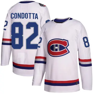 Youth Lucas Condotta Montreal Canadiens ＃82 Authentic White 2017 100 Classic Jersey