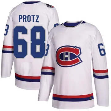 Youth Owen Protz Montreal Canadiens ＃68 Authentic White 2017 100 Classic Jersey