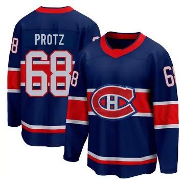 Youth Owen Protz Montreal Canadiens ＃68 Breakaway Blue 2020/21 Special Edition Jersey
