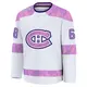 Youth Owen Protz Montreal Canadiens ＃68 Premium White 2024 Hockey Fights Cancer Practice Jersey